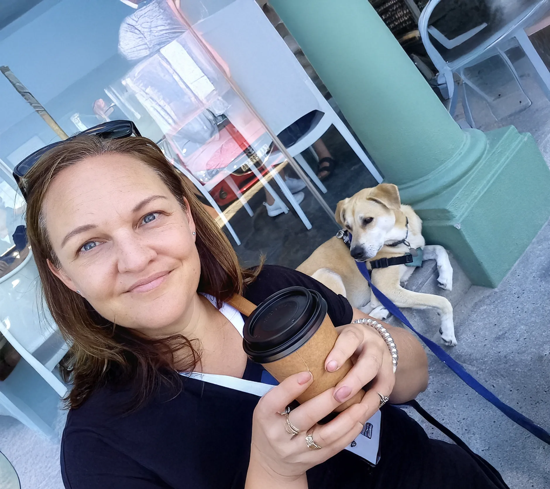 Carey-Anne with her dog Koda